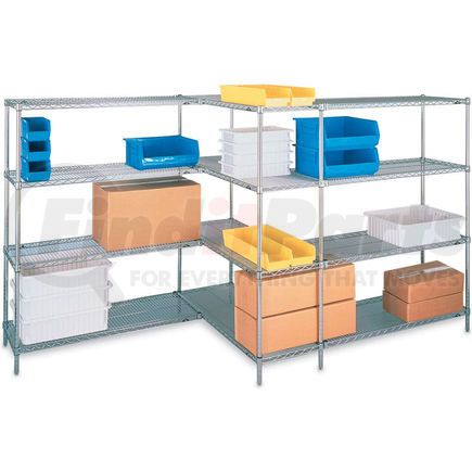 5457200 by METRO - Metro Super Erecta Brite Zinc Plated Open-Wire Shelving - 60"W X 18"D X 86"H - Starter Units