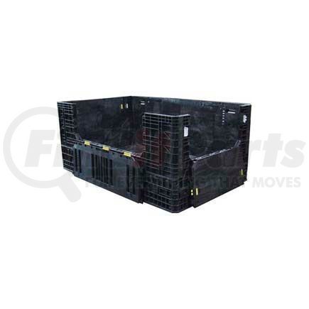 HDR7848-34 by LEWIS-BINS.COM - ORBIS HDR7848-34 BulkPak Folding Bulk Shipping Container - 78"L x 48"W x 34"H, 1500 Lb. Cap. Black