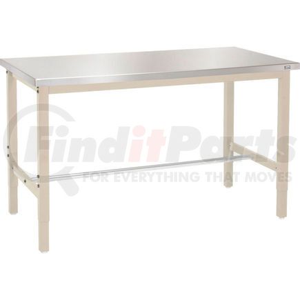 242262-TN by GLOBAL INDUSTRIAL - Global Industrial&#153; 60"W x 30"D Production Workbench - Stainless Steel Square Edge - Tan