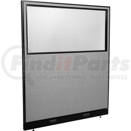 694709WEGY by GLOBAL INDUSTRIAL - Interion&#174; Electric Office Partition Panel with Partial Window, 60-1/4"W x 64"H, Gray