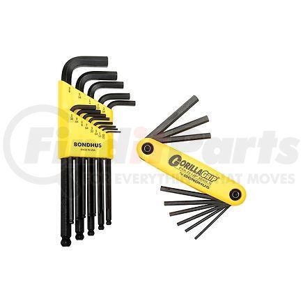 14189 by BONDHUS CORP. - Bondhus 14189 Bonus Pack - Balldriver L-wrench Set 10937 & Gorilla Grip Fold-up Set 12589