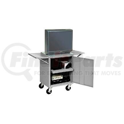 241863GY by GLOBAL INDUSTRIAL - Global Industrial&#8482; Set Of 2 Gray Side Shelves For Security Audio Visual Cart