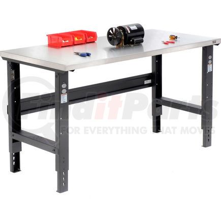 239125BK by GLOBAL INDUSTRIAL - Global Industrial&#153; 60x30 Adj. Height Workbench C-Channel Leg, Stainless Steel Square Edge Black