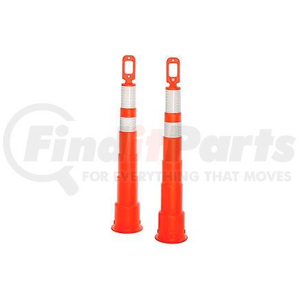 03-750-64HI by CORTINA SAFETY PRODUCTS - 42" Trim Line Channelizer W/ (1) 6" & (1) 4" Hi Intensity Stripes, 1 Each