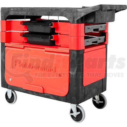 FG618088BLA by RUBBERMAID - Rubbermaid&#174; 6180-88 Black Trades Cart with Locking Cabinet