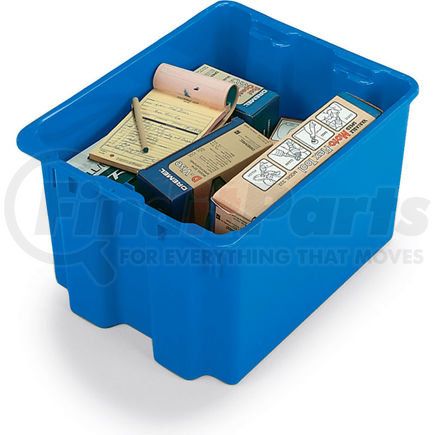 SN2013-12QBL by LEWIS-BINS.COM - LEWISBins Polylewton Polyethylene Tote - 19-1/2"L x 13"W  x 12-3/8"H - Blue