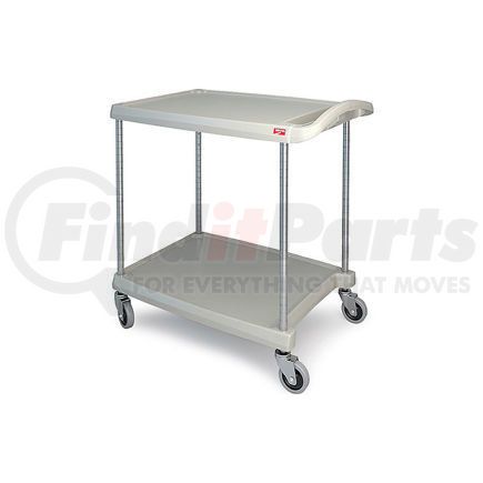 MY2030-24G by METRO - Metro myCart&#153; Utility Cart With Chrome Posts, 2 Shelf, 34-3/8"Lx23-7/16"W, Gray