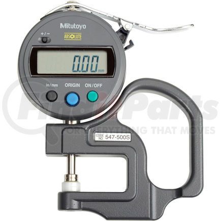 547-500S by MITUTOYO - Mitutoyo 547-500S 0-.47" / 0-12MM Digimatic Digital Thickness Gage (.005" Resolution)