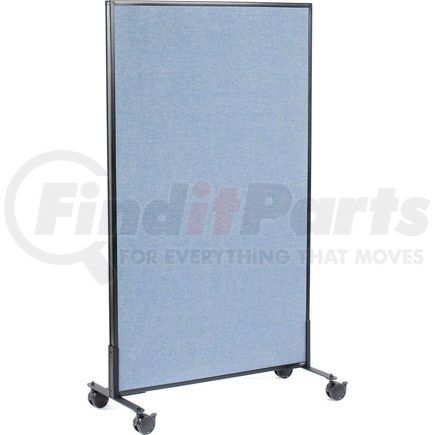 694956MBL by GLOBAL INDUSTRIAL - Interion&#174; Mobile Office Partition Panel, 36-1/4"W x 63"H, Blue