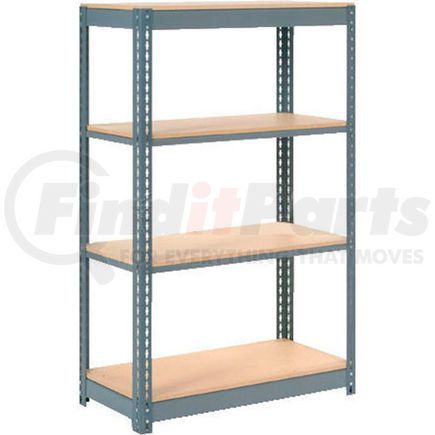 254438 by GLOBAL INDUSTRIAL - Global Industrial&#8482; Heavy Duty Shelving 48"W x 24"D x 60"H With 4 Shelves - Wood Deck - Gray