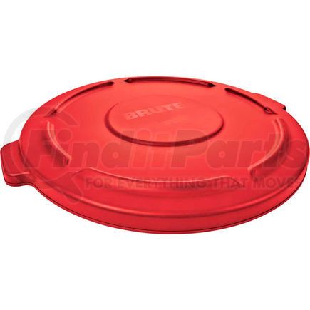 FG264560RED by RUBBERMAID - Flat Lid For 44 Gallon Round Trash Container - Red