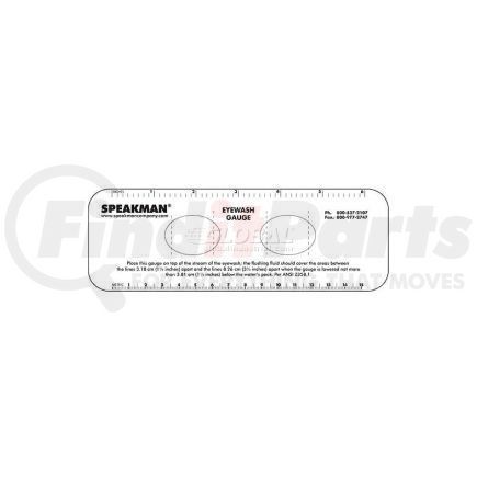 SE-952 by SPEAKMAN CO. - Speakman Plastic Eyewash Gauge, SE-952, Clear