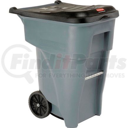 FG9W2100GRAY by RUBBERMAID - 65 Gallon Rubbermaid Large Mobile Waste Receptacle - Gray With Lid