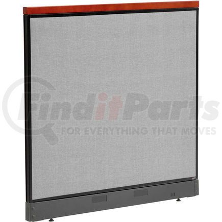 277555NGY by GLOBAL INDUSTRIAL - Interion&#174; Deluxe Non-Electric Office Partition Panel with Raceway, 48-1/4"W x 47-1/2"H, Gray