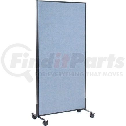 694957MBL by GLOBAL INDUSTRIAL - Interion&#174; Mobile Office Partition Panel, 36-1/4"W x 75"H, Blue