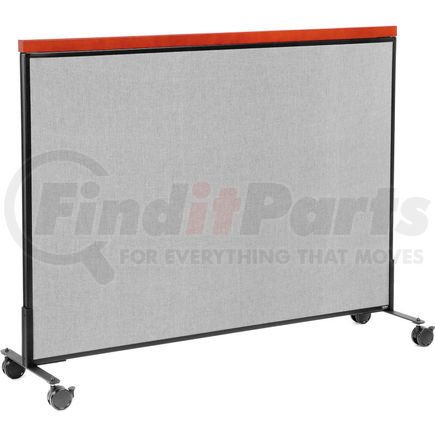 694973MGY by GLOBAL INDUSTRIAL - Interion&#174; Mobile Deluxe Office Partition Panel, 60-1/4"W x 46-1/2"H, Gray