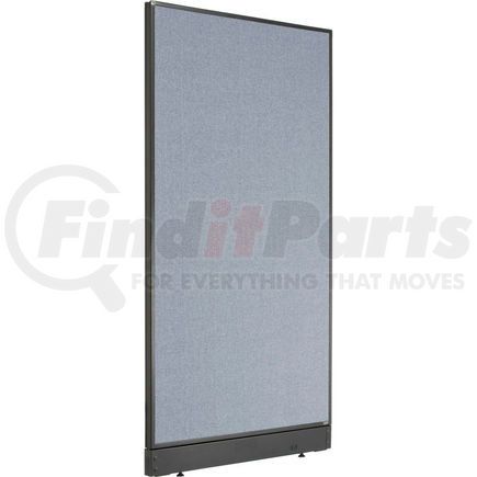 238635NBL by GLOBAL INDUSTRIAL - Interion&#174; Non-Electric Office Partition Panel with Raceway, 36-1/4"W x 64"H, Blue