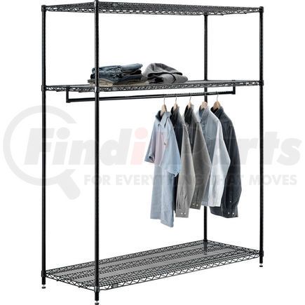 184452B by GLOBAL INDUSTRIAL - Free Standing Clothes Rack - 3 Shelf - 60"W x 24"D x 74"H