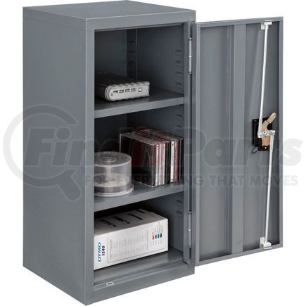 269874GY by GLOBAL INDUSTRIAL - Global Industrial&#8482; Wall Storage Cabinet Assembled 13-3/4"W x 12-3/4"D x 30"H Gray
