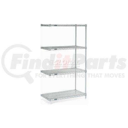 S3648EP by GLOBAL INDUSTRIAL - Nexelate&#174; Silver Epoxy Wire Shelving Add-On 48"W x 36"D x 54"H