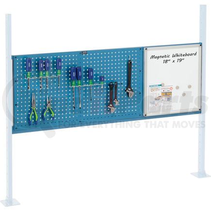 319174BL by GLOBAL INDUSTRIAL - Global Industrial&#153; Panel Kit for 60"W Workbench 18"W Whiteboard & 36"W Pegboard, Mount Rail BL