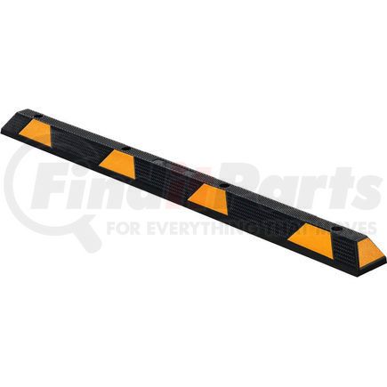 708111 by GLOBAL INDUSTRIAL - Global Industrial&#8482; 72" Rubber Parking Stop/Curb Block, Black With Yellow Stripes