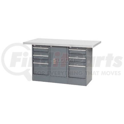 239165 by GLOBAL INDUSTRIAL - Global Industrial&#153; 60"W x 30"D Plastic Top 6 Drawer/1 Cabinet Workbench