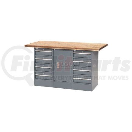 239177 by GLOBAL INDUSTRIAL - Global Industrial&#153; 60"W x 30"D Shop Top 8 Drawer/1 Cabinet Workbench