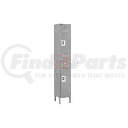 968268GY by GLOBAL INDUSTRIAL - Infinity&#174; Locker Double Tier 12x18x36 2 Door Assembled Gray