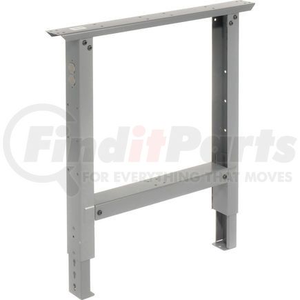 249507 by GLOBAL INDUSTRIAL - Global Industrial&#153; C-Channel Adjustable Height Leg 29 to 35"H - for 30"D Workbench, 1 Leg Gray