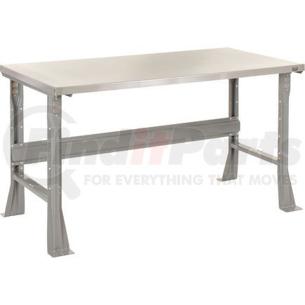 239121 by GLOBAL INDUSTRIAL - Global Industrial&#153; 48x30x34 Fixed Height Workbench Flared Leg-Stainless Steel Square Edge Gray
