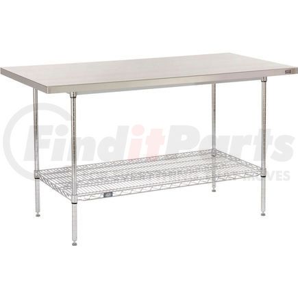 318655 by GLOBAL INDUSTRIAL - Global Industrial&#153; 16 Gauge 304 Stainless Steel Work Table with Wire Undershelf - 60"W x 30"D