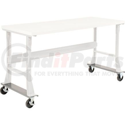 238CP35 by GLOBAL INDUSTRIAL - Global Industrial&#153; Caster Base Set for C-Channel Open Leg 48 to 72"W x 30 & 36"D Workbench Gray