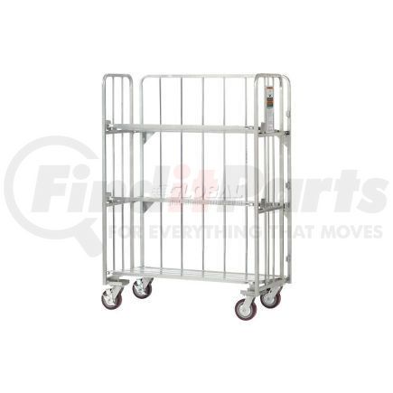 912134 by GLOBAL INDUSTRIAL - Global Industrial&#153; Folding Truck With Slatted Tilting Shelves, 2000 Lb. Capacity