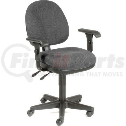 594138BK by GLOBAL INDUSTRIAL - Interion&#174; Task Chair With 17-1/2"H Back & Adjustable Arms, Fabric, Black