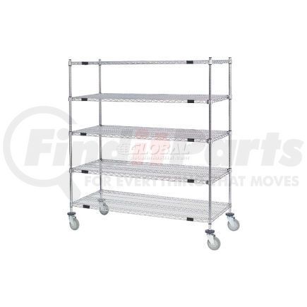 558800A by GLOBAL INDUSTRIAL - Nexel® Open Sided Wire Stock Picker Truck 5 Wire Shelves 800 Lb. Cap