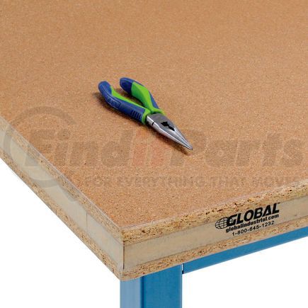 601786 by GLOBAL INDUSTRIAL - Global Industrial&#153; 72"W x 30"D x 2-1/4"H Shop Top Safety Edge Workbench Top