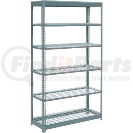 255525 by GLOBAL INDUSTRIAL - Global Industrial&#8482; Heavy Duty Shelving 48"W x 24"D x 84"H With 6 Shelves - Wire Deck - Gray