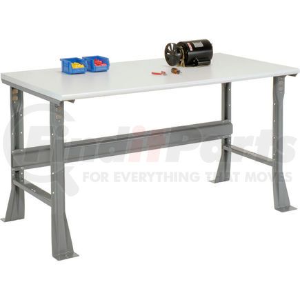 250223 by GLOBAL INDUSTRIAL - Global Industrial&#153; 72 x 30 x 34 Fixed Height Workbench Flared Leg - ESD Safety Edge - Gray