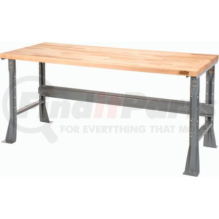 183430 by GLOBAL INDUSTRIAL - Global Industrial&#153; 60 x 36 x 34 Fixed Height Workbench Flared Leg - Maple Square Edge - Gray