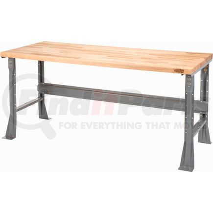 183434 by GLOBAL INDUSTRIAL - Global Industrial&#153; 72 x 36 x 34 Fixed Height Workbench Flared Leg - Maple Square Edge - Gray