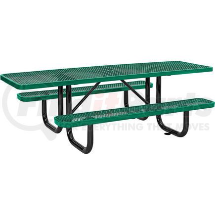 695289GN by GLOBAL INDUSTRIAL - Global Industrial&#153; 8 ft. ADA Outdoor Steel Picnic Table, Expanded Metal, Green