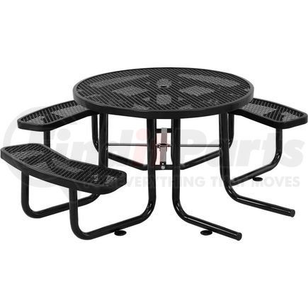 695290BK by GLOBAL INDUSTRIAL - Global Industrial&#153; 46" Wheelchair Accessible Round Outdoor Steel Picnic Table, Black