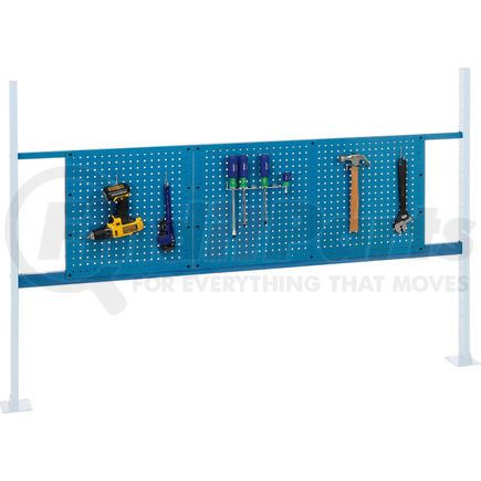 318860BL by GLOBAL INDUSTRIAL - Global Industrial&#153; Panel Kit for 72"W Workbench - 18"W and 36"W Pegboards, Mounting Rail Blue