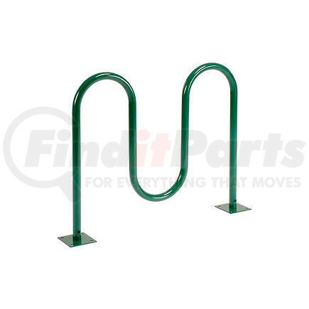 652777MGN by GLOBAL INDUSTRIAL - Global Industrial&#8482; 5-Bike Wave Bike Rack, Green, Flange Mount