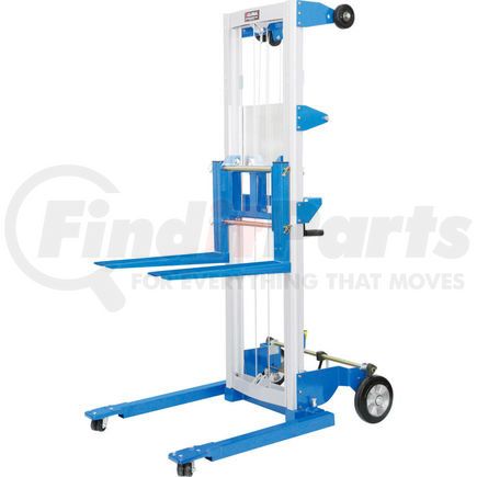 989051 by GLOBAL INDUSTRIAL - Global Industrial&#153; Lightweight Hand Operated Lift Truck, 400 Lb. Capacity Straddle Legs