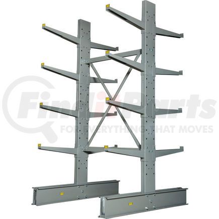 320830 by GLOBAL INDUSTRIAL - Global Industrial&#153; Double Sided MD Cantilever Rack Starter, 48"W x 60"D x 8'H, With Lip