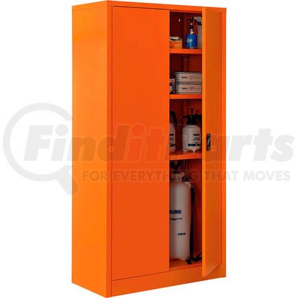 237635OR by GLOBAL INDUSTRIAL - Global Industrial&#153; Emergency Preparedness Cabinet, 36"Wx18"Dx72"H, Orange, Unassembled