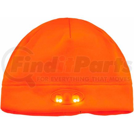 16804 by ERGODYNE - Ergodyne&#174; N-Ferno&#174; 6804 Skull Cap Beanie Hat With LED Lights, Orange