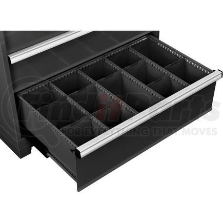 316075 by GLOBAL INDUSTRIAL - Global Industrial&#8482; Dividers for 10"H Drawer of Modular Drawer Cabinet 36"Wx24"D, Black